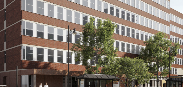 View of the front of the building