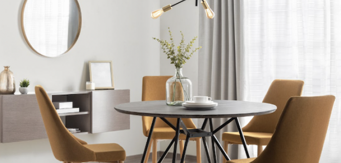 Open plan living and dining area